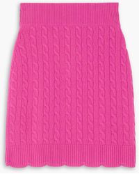 Patou - Cable-knit Merino Wool Mini Skirt - Lyst