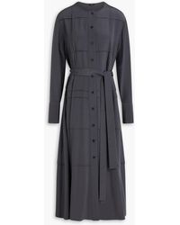 JOSEPH - Helene Pintucked Silk Crepe De Chine Midi Dress - Lyst