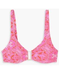 Melissa Odabash - Bel Air Embellished Floral-print Underwired Bikini Top - Lyst