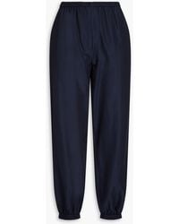 JOSEPH - Taio Silk And Cotton-blend Tapered Pants - Lyst