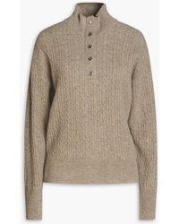 Sandro - Fox Cable-knit Wool And Alpaca-blend Turtleneck Sweater - Lyst