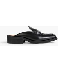Ganni - Leather Slippers - Lyst