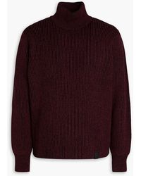 Maison Kitsuné - Ribbed Wool Turtleneck Sweater - Lyst