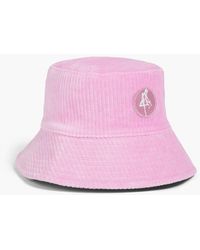 Maje - Appliquéd Cotton-blend Corduroy Bucket Hat - Lyst