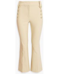 10 Crosby Derek Lam - Button-embellished Cotton-blend Twill Kick-flare Pants - Lyst