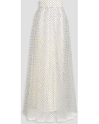 Zimmermann - Flocked Pleated Tulle Maxi Skirt - Lyst