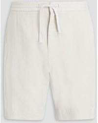 Officine Generale - Shorts aus twill aus einer lyocell-leinen-baumwollmischung - Lyst