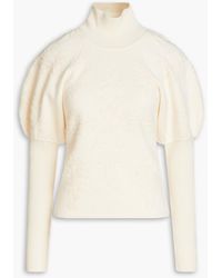 Zimmermann - Bouclé-knit Wool And Cashmere-blend Turtleneck Sweater - Lyst