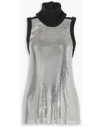 Christopher Kane - Open-back Chainmail-paneled Crepe De Chine Top - Lyst