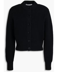 T By Alexander Wang - Ribbed Wool-blend Cardigan - Lyst