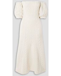 Gabriela Hearst - Alastor Off-The-Shoulder Cable-Knit Wool And Cashmere-Blend Maxi Dress - Lyst