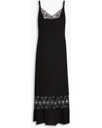 Boutique Moschino - Lace-paneled Lyocell-blend Crepe Midi Dress - Lyst