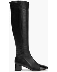 Gianvito Rossi - Watts 45 Smooth And Patent-leather Knee Boots - Lyst