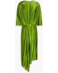 Victoria Beckham - Cape Sleeve Cutout Midi Dress - Lyst