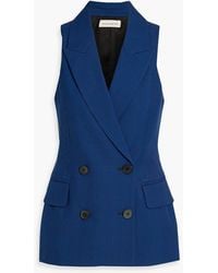McQueen - Double-Breasted Houndstooth Wool-Tweed Vest - Lyst