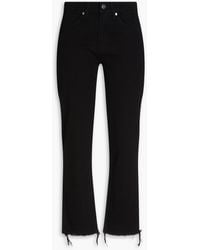 Sandro - Cropped High-rise Straight-leg Jeans - Lyst