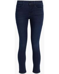 FRAME - Le Skinny De Jeanne Cropped Mid-rise Skinny Jeans - Lyst