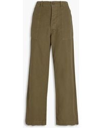 Nili Lotan - Cotton And Linen-blend Twill Wide-leg Pants - Lyst