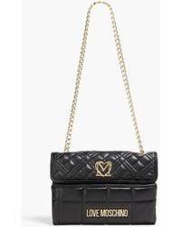 Love Moschino - Schultertasche aus gestepptem kunstleder - Lyst