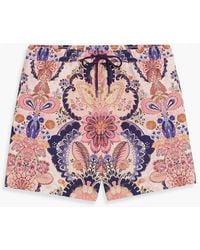 Zimmermann - Laurel Short-Length Printed Swim Shorts - Lyst