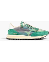 HIDNANDER - Tenkei Camouflage Ripstop, Suede And Leather Sneakers - Lyst