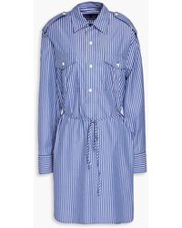 Rag & Bone - Nadine Striped Poplin Mini Shirt Dress - Lyst