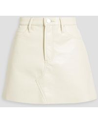 FRAME - Le High N Tight Stretch-leather Mini Skirt - Lyst