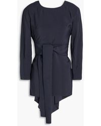 Gentry Portofino - Tie-detailed Modal-blend Top - Lyst