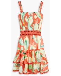 Charo Ruiz - Pyxis Printed Cotton-blend Voile Mini Dress - Lyst