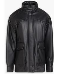 Stand Studio - Faux Leather Bomber Jacket - Lyst