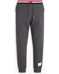 Thom Browne - Striped French Cotton-terry Track Pants - Lyst