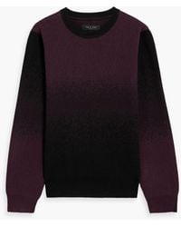 Rag & Bone - Downing Dégradé Wool And Cashmere-Blend Sweater - Lyst