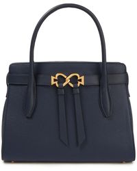 Kate Spade Toujours Pebbled-leather Tote - Blue