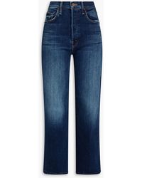 Mother - Faded High-rise Straight-leg Jeans - Lyst