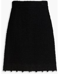 Dolce & Gabbana - Guipure Lace-trimmed Wool-blend Tweed Mini Skirt - Lyst