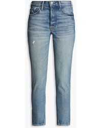 GRLFRND - Karolina hoch sitzende skinny jeans in distressed-optik - Lyst