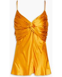 TOVE - Bow-detailed Silk-satin Camisole - Lyst