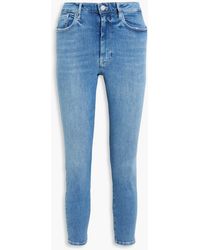 FRAME - Le Skinny Crop Cropped Low-rise Skinny Jeans - Lyst