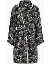 DKNY Make Your Move Short Robe Y12622484 in Black Womens Clothing Nightwear and sleepwear Robes robe dresses and bathrobes 