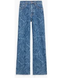 Veronica Beard - Taylor Paisley-Print High-Rise Wide-Leg Jeans - Lyst
