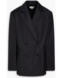 Loulou de Saison - Mayol Double-Breasted Pinstriped Wool-Twill Blazer - Lyst