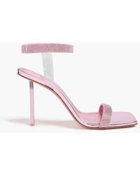 AMINA MUADDI - Sandalen "rih" aus pvc und veloursleder mit kristallverzierung - Lyst