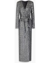 Badgley Mischka - Sequined Stretch-tulle Gown - Lyst