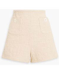 Sandro - Embellished Cotton-blend Tweed Shorts - Lyst