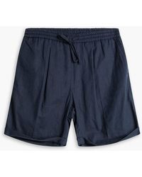 Aurélien - Linen Drawstring Shorts - Lyst