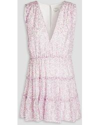 Cami NYC - Egle Floral-print Silk-chiffon Mini Dress - Lyst