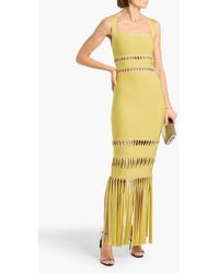 slim fit dress slacks Bandage Strapless Foil Maxi Dress