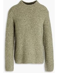 Vince - Bouclé-knit Merino Wool, Silk And Cashmere-blend Sweater - Lyst