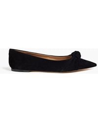 Sam Edelman - Wheaton Knotted Faux Patent-leather Point-toe Flats - Lyst