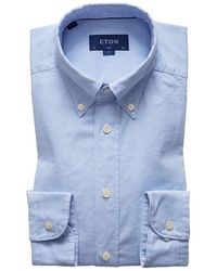 Eton of Sweden Slim Fit Oxford Shirt - Blue